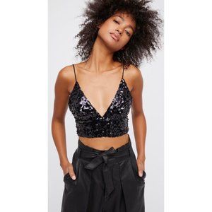 Free People Black Sequin Brami